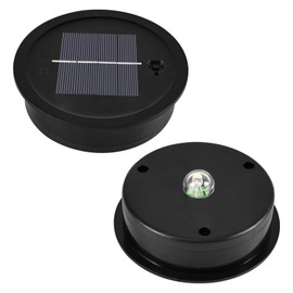 Tulov Pack of 2 Solar Lights Replacement Parts, Round Warm White Light Solar Lamps Replacement Top, Garden Solar Lights Replacement Parts for Outdoor Garden Decor (Outer Diameter 8.1 cm, Inner