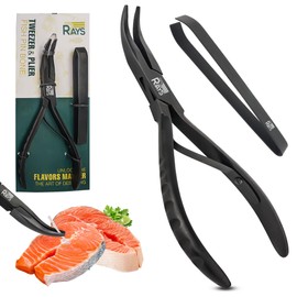 Fish Bone Pliers/Tweezers – Ergonomic Non-Slip Grip, Food-Grade Stainless Steel Deboner | Pin Bone Remover for Salmon, Trout & All Fish
