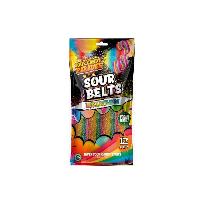 Candy Paradise Belts Super Sour Candy Strips Viral TikTok Strip