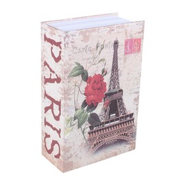 Safe Box Book Secret Book Hidden Book with Key Anti Theft Dictionary Book Safe 18 x 11.5 x 5.5 cm (Tour Eiffel Type)