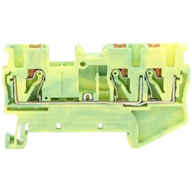 TRU COMPONENTS TC-JPT4-TW-PE Cross-through terminal 6.2 mm Quick Connect 0.2 mm² 4 mm² Green,Yellow 1 pc(s)