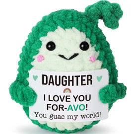Mini Avocado Daughter Birthday Gifts from Mom Dad, Funny Crochet for Bonus Daughter Stepdaughter My Daughter in Law from Mother Father, Cute Avocado for Teen Girl Gifts Trendy Stuff Ideas