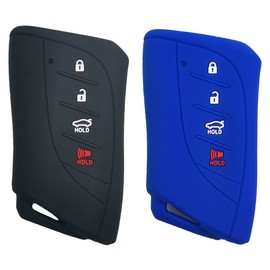 XUHANG - Funda protectora de silicona para llave de entrada sin llave para Lexus ES200 ES260 ES300h NX260 NX350H UX200 UX260h LS500h LS350 LS500 IS350 (negro azul)