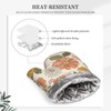 Silicone Oven Mitts and Pot Holders Sets, Home Pink Flowers