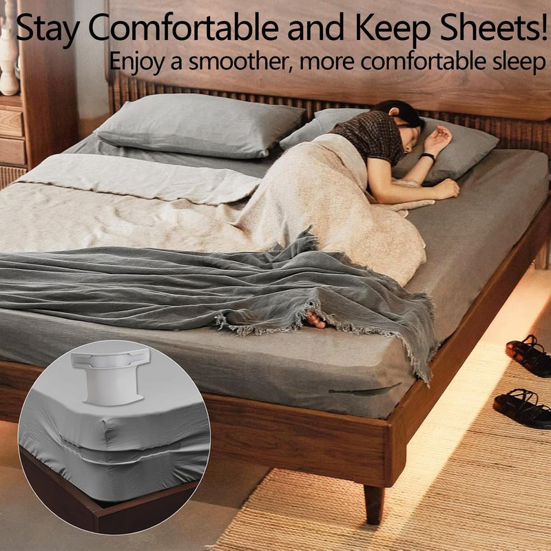 SIDUISDH Fitted Sheet Holder, Bed Sheet Holder to Prevent Slipping,