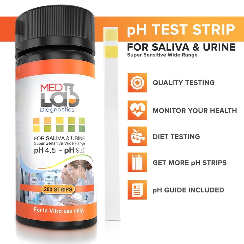 ph Test Strips 4.5 to 9.0 for Urine and Saliva