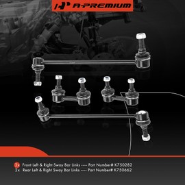 A-Premium Set of 4, Front & Rear Sway Bar Links Kit Stabilizer Bar Links Compatible with Nissan Altima 2013-2018, Maxima 2016-2018