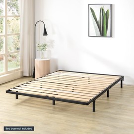 Mellow Metal Wood Slats Bunkie Board, King, Black