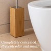 GOBAM Bamboo Toilet Bowl Cleaner with Holder for All Toilet