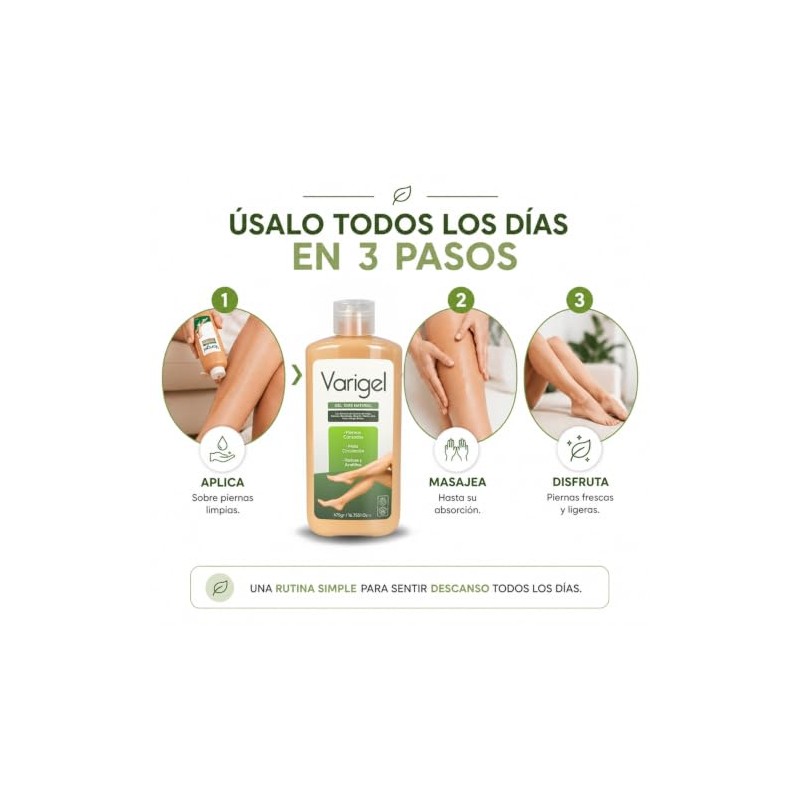Varigel | Gel Corporal Refrescante para Cuidado Diario de Piernas