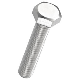 Kozelo 20 Pcs Hex Head Screws Bolts - [M5-0.8x25] 304 Stainless Steel Grade A2-70 Fully Threaded Hex Tap Metric Hexagon Head Machine Bolts Right Hand External Hex Drive, Silver