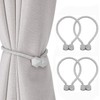 4 Packs Magnetic Curtain Tiebacks for Drapes, H HOME-MART Convenient