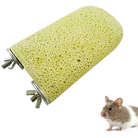 Litewoo Lava Shaped Pumice Ledge Birds Rats Chinchillas Toys, Artificial Teeth Beak Grinding Stone for Bird, Parrots, Hamsters, Totoro and Rabbits, Easy Installation, Random Color L