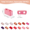 PH PandaHall 420 Pieces 14 Pink Colours Rectangular Half Tila