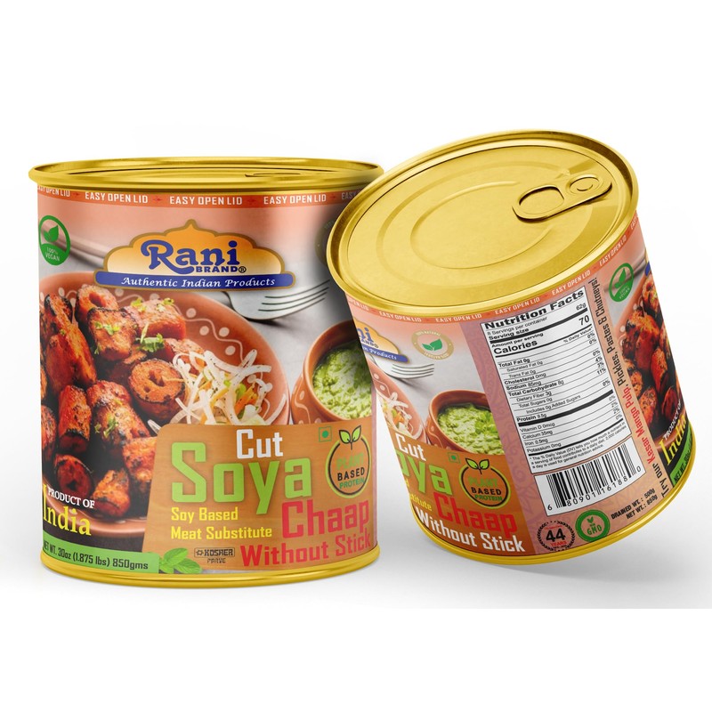 Rani Cut Soya Chaap Whitout Stick (Plant Based Protein) 30oz
