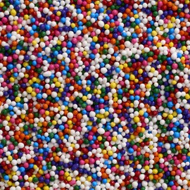 DECOPAC Multi-Colored Nonpareils, 30oz/85g, Fancy Sprinkles in Handheld Container, Edible Sprinkles For Celebration Cakes, Cupcakes, Cookies and Donuts In Rainbow Colors