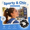 20Pcs Soccer Scrunchies Soccer Sports Ponytails Elastic Hair Bands