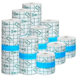 9 Rolls Tattoo Aftercare Bandages - Autdor Second Skin Tattoo Cover Up Patch Tape Waterproof Transparent Film Wrap for Swimming Shower Tattoos 3 Sizes (2/4/6 Inch x 2.2 Yard)