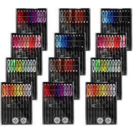 Hestya 12 Boxes (120 Pcs) Pre Threaded Needle Kit Assorted Color (Multicolor)