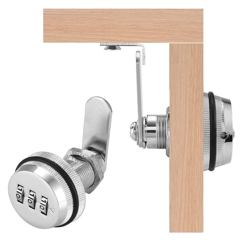 Pack of 2 Cam Lock, Password Drawer Lock, Digit Code
