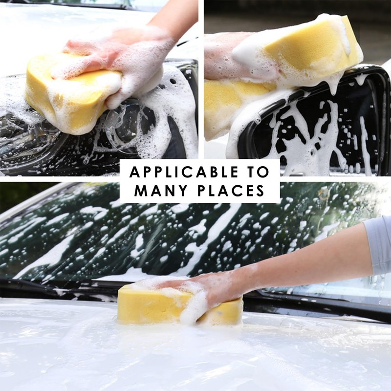 DHSBGWSX 2 Pcs Car Cleaning Sponges, 1 Car Wash Cloth,