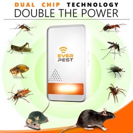 Ultrasonic Pest Control Repeller Plug in 2 Pack Repellent - Get Rid of Mosquito, Mice, Cockroach Spider Bed Bug Squirrel Fly Wasp Ant Mice Indoor, Outdoor, Patio Home Roach Infestation