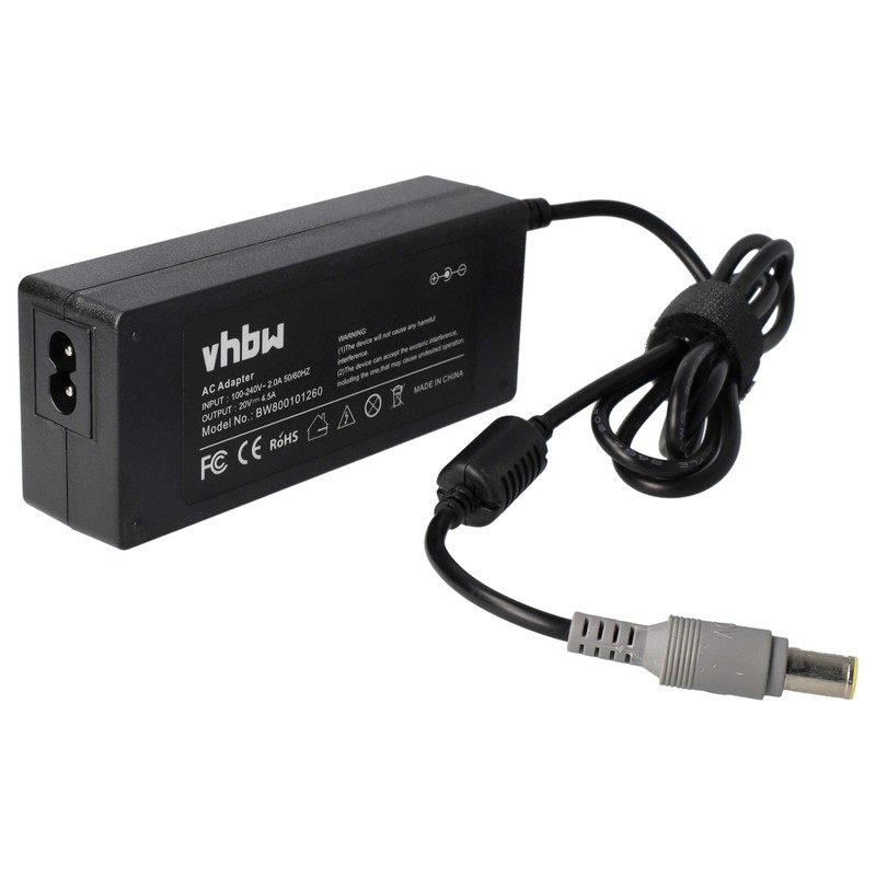 vhbw 90W Power Supply Compatible with IBM Lenovo ThinkPad SL410