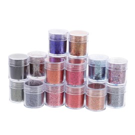 OHPHCALL 20pcs Nail Glitter Sequins for Charming Manicure Versatile Nail Shimmer Powder Makeup Glitter Decors for DIY Eye Makeup Deep Sea Ash Wine