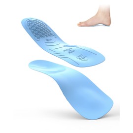 QBK Ergonomic Insole, Flat Foot, O Legs, X Legs, Correction, Foot Pain, Bone Sting, Tendon Pain, Thin, Lightweight, Half Bed Type, For Everyday Use, Walking, Long Standing, Working Fatigue, Barefoot