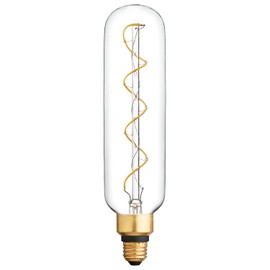 GE Vintage Style LED Light Bulb, 40 Watt, Clear Finish, T20 Tube Light Bulb (1 Pack)