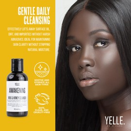 Yelle. Skincare – Awakening Milk & Honey Cleanser – pH-Balancing Face Wash with Coconut Milk, Vitamin E, and Organic Herbal Infusion® – 4oz Bottle