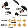 MRTLLOA 42/49 Inch Compact Windproof Travel Umbrella for Rain, Lightweight,