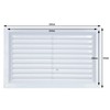 Louvre Vent PVC White 9x6 (225mm x 150mm) Fixed Plastic