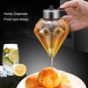 Honey Syrup Dispenser with Stand Multipurpose Honey Jar Clear Glass