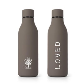 Insulated Stainless Steel Water Bottles, Set of 9, Assorted Colours (Dark Khaki/Loved)