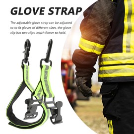 Parliky 2pcs Firefighter Glove Straps Reflective Duty Glove Clips for Firefighters Safety Straps Buckle
