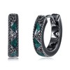 VONALA Celtic Hoop Earrings for Men 925 Sterling Silver Black