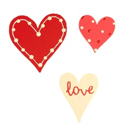 Roeda Brighten Your Life 13324R Heart Magnets Set of 3 Assorted Made in USA