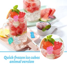 RosyFate Reusable Ice Cubes, Pack of 25 Ice Cubes, Plastic Fruits, Plastic Ice Cubes, Ice Cubes in Fruits, Ice Cubes for Cooling Drinks, Party Decoration (Animals - 30 Pieces)