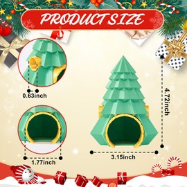 Swirge Christmas Fish Tank Decorations, Aquarium Christmas Tree Decor for Hiding, Fish Tank Hideout Ornaments, Aquarium Accessories Cave Decor for Shrimp Betta
