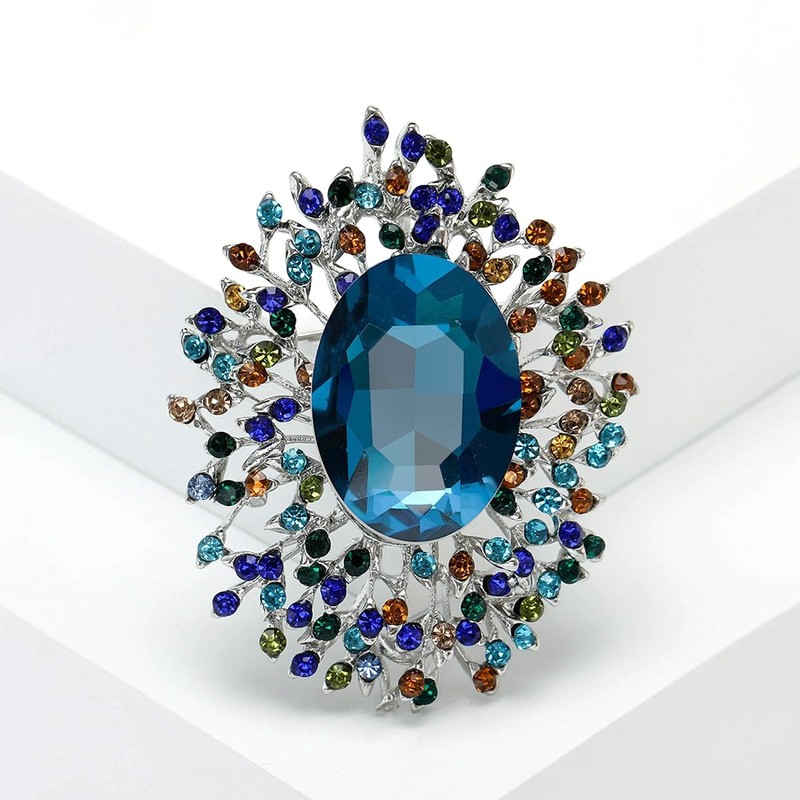 YOQUCOL - Broche de diamantes de imitación de cristal de