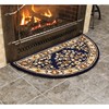 Minuteman International Blue, 44x22-in Oriental Half Round Rug