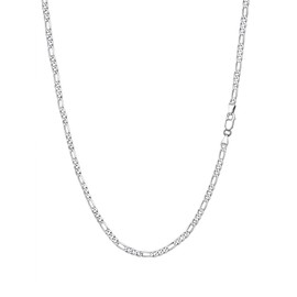 925 Sterling Silver Necklace Italy Figaro Link Chain for Men Thin Chain Jewelry Layering Necklace Cord
