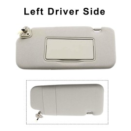 FZJDSD Left Driver Side Sun Visor with Mirror (Gray) Compatible with Nissan Murano 2009 2010 2011 2012 2013 2014 Replace 964011AA1B 96401-1AA1B
