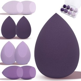 Esponja Maquillaje, Esponja de belleza de maquillaje de 8 piezas, para Juego de Esponjas de Maquillaje Facial, uso Seco y Húmedo, Esponja de Maquillaje para Base en Polvo