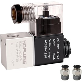 HOFUJNG Solenoid Valve 1/4" NPT, 2 Way, Normally Closed, with Junction Box. 2V025-08 (DC24V)