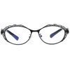 mincl Rhinestone Bling Reading Glasses for Women Metal Frame Diamond