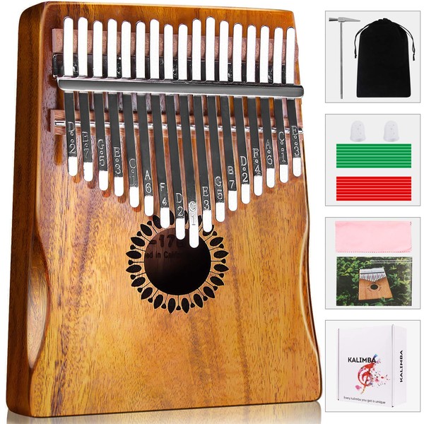 Newlam Newlam Kalimba Thumb Piano 17 Keys, Portable Mbira Finger