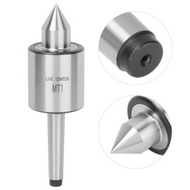 MT1 Heavy Duty Live Tailstock Center, High Accuracy Triple Bearing Live Center Revolving Center for Metal Lathe Turning
