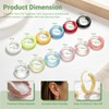 12 Pairs Colorful Plastic Hoop Earrings Clear Sports Earring for